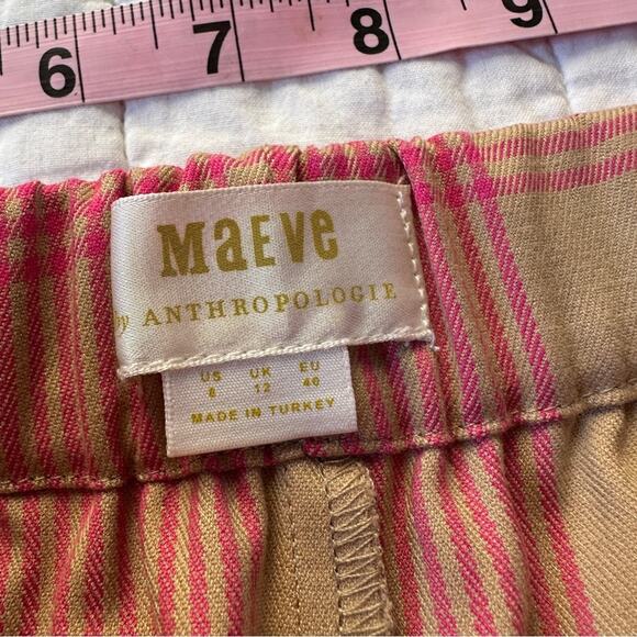 Maeve by Anthropologie Tapered Pink Plaid Pants 8 - Picture 5 of 10